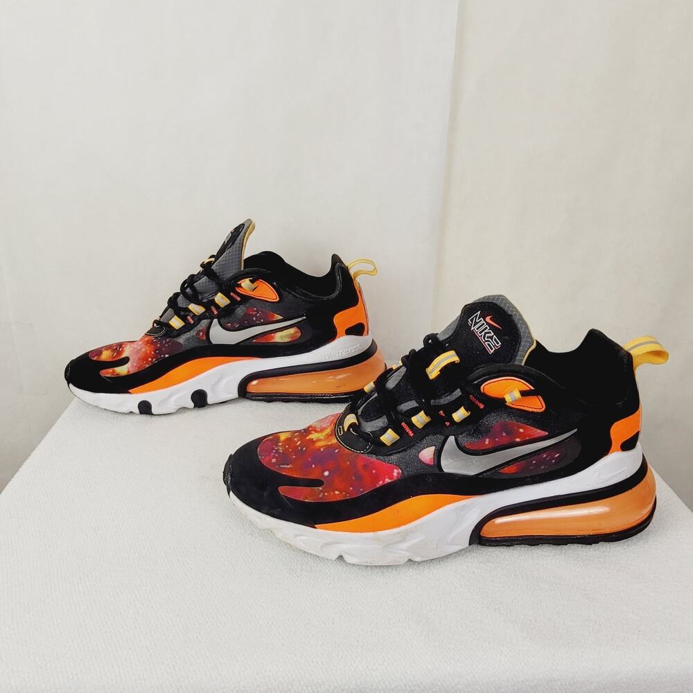 Nike 270 React black Supernova galaxy multicolor sneakers Size 8 mens Streetwear